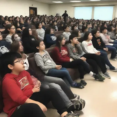 During the Halloween party, the middle school students decided to watch a horror movie marathon.