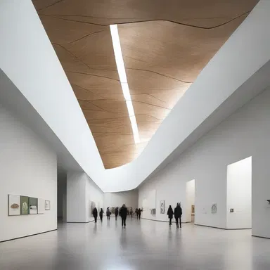 The museum's architecture incorporates an impressive assemblage of modern and minimalist design elements.