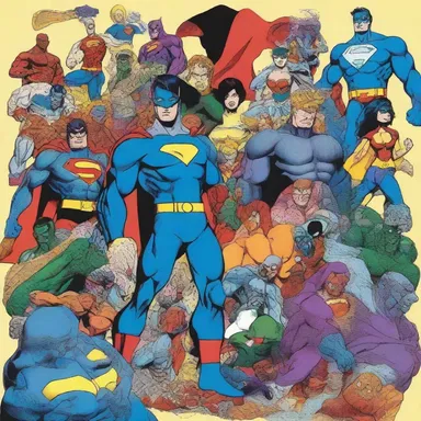 The superhero comic featured an epic assemblage of characters from various realms and dimensions.