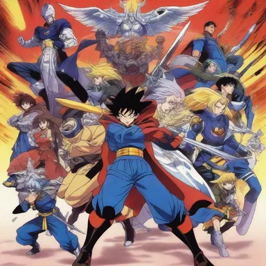 The anime series showcased a dynamic assemblage of powerful warriors striving to save the world.