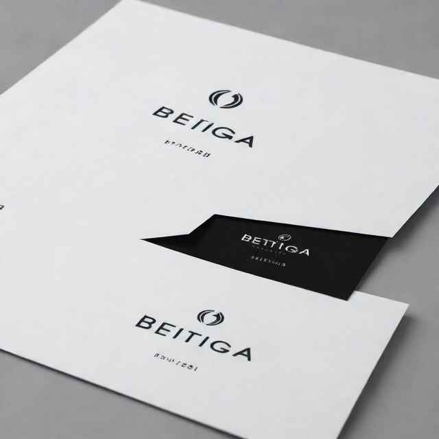 Design a creative and modern logo for a brand named 'Betiga'. Include elements showcasing sophistication and innovation