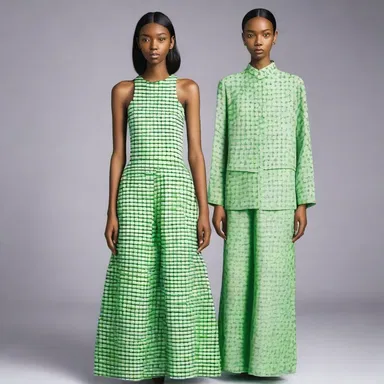 The fashion designer incorporated pea patterns into the latest clothing collection.