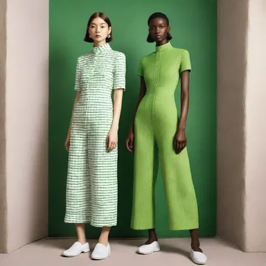 The fashion designer incorporated pea patterns into the latest clothing collection.