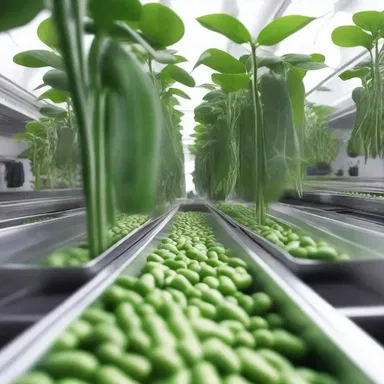 In the futuristic novel, humans relied on pea plants as a primary source of food on their space colony.