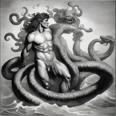 In Greek mythology, Perseus used Medusa's head to turn the sea monster to stone.