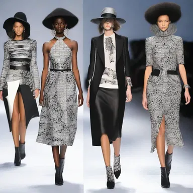 The fashion designer's collection featured bold and dramatic pieces that were inspired by the concept of dudgeon.