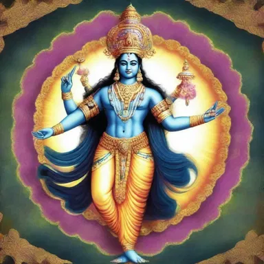 In Hindu mythology, the god Vishnu is said to whirl around in a dance that creates and destroys the universe.
