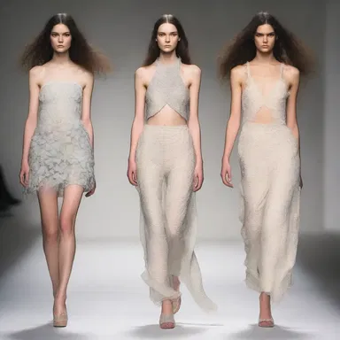 The fashion designer showcased a new collection inspired by papillary textures found in nature.