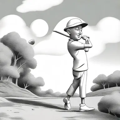 In the animated world of golf, the character swung his mashie niblick with impeccable precision, sending the ball soaring through the air.