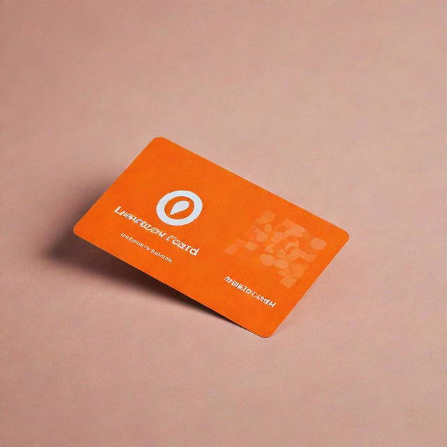 An innovatively designed, vibrant orange loyalty card symbolizing health and wellness for a thriving health-conscious brand