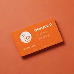 An innovatively designed, vibrant orange loyalty card symbolizing health and wellness for a thriving health-conscious brand