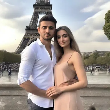 The young couple embarked on a romantic journeyer to Paris to celebrate their anniversary.