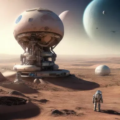 In the future, humans have developed advanced technologies to create maintainable environments on other planets.