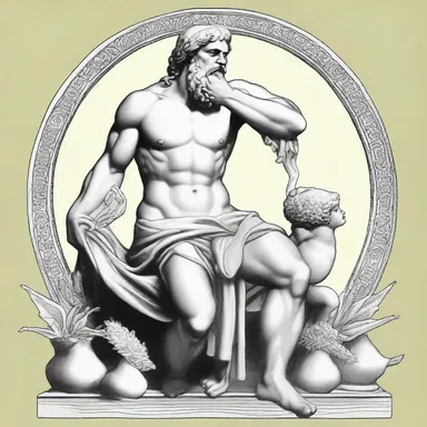 In the Greek mythology, Zeus ordered Cronus to swallow his children, including his son Poseidon, as a punishment for their rebellion. But Rhea tricked Cronus by giving him a stone wrapped in swaddling clothes, thus saving Poseidon from orchiectomy.