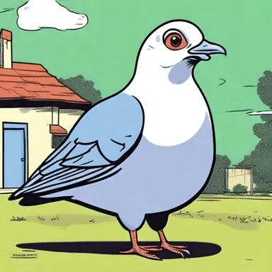In the comic strip, the character had a pet pouter pigeon that constantly puffed out its breast.