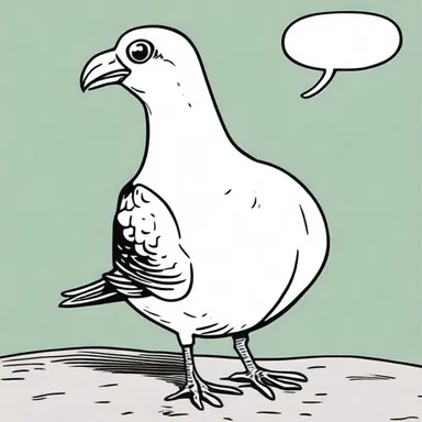 In the comic strip, the character had a pet pouter pigeon that constantly puffed out its breast.