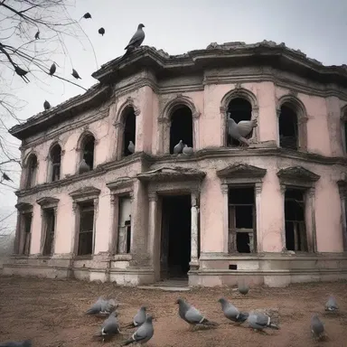 The horror story featured a mysterious flock of pouter pigeons that haunted the old abandoned mansion.