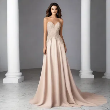 The fashion designer created a stunning lifetime collection of elegant evening gowns.