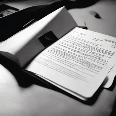 The detective in the crime thriller opens a file folder to reveal a crucial piece of evidence in the last scene of the movie.