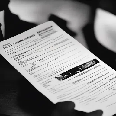 The detective in the crime thriller opens a file folder to reveal a crucial piece of evidence in the last scene of the movie.