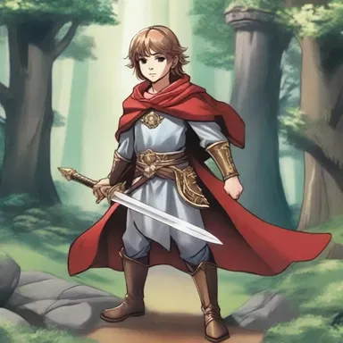 In the magical kingdom of Eldoria, the brave young inductee was chosen by the enchanted sword to be the savior of the land.