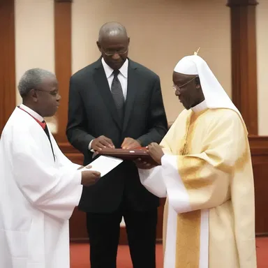 The new member was officially welcomed as an inductee into the church during Sunday service.