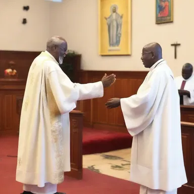 The new member was officially welcomed as an inductee into the church during Sunday service.