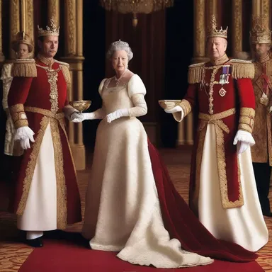 During the royal banquet, the clumsy servant accidentally spilled wine on the queen's gown, leaving her chagrined in front of all the nobles.