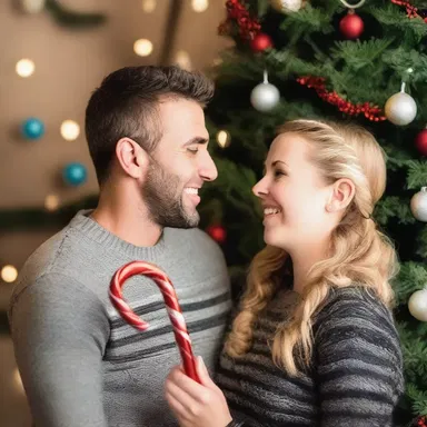 As a romantic gesture, he surprised his partner with a bouquet of candy canes, knowing they were their favorite treat.