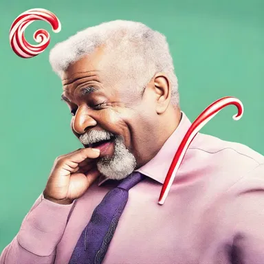 To lighten the mood, he told a joke about a candy cane trying to be a barber but failing because of its shape.