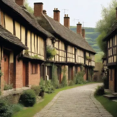 During the medieval times, a hamlet in England was often the center of trade and commerce for the surrounding villages.