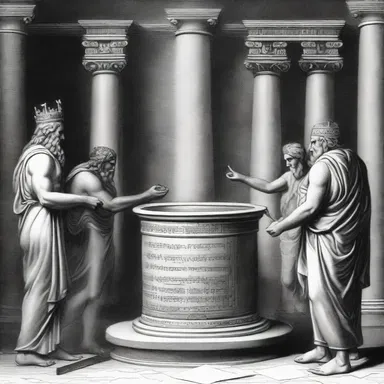 According to the ancient myth, the gods organized a secret ballot to decide who would be the ruler of the heavens.