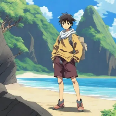 The protagonist embarked on a perilous journey to a remote and inaccessible island in search of a legendary artifact in the anime series.