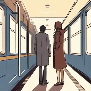 The protagonist fell in love with the mysterious and inaccessible stranger they met on a train.