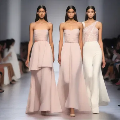 The designer's latest collection showcased dresses that draped elegantly over the models' articulation of the arteria brachialis.