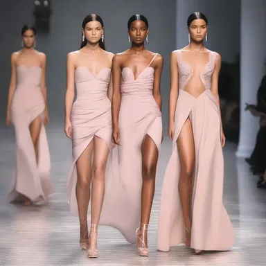 The designer's latest collection showcased dresses that draped elegantly over the models' articulation of the arteria brachialis.