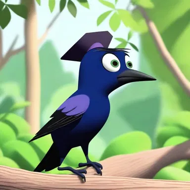 The animated film depicted a grackle character called 'Chatterbox' who could perfectly mimic the voices of the main characters.