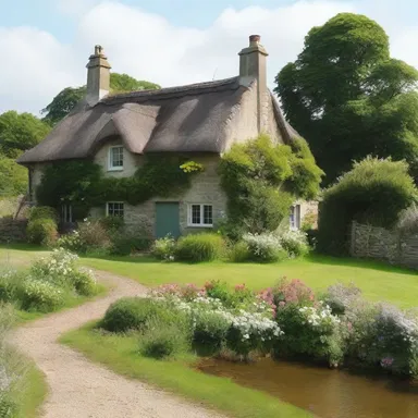The author beautifully described the smallness of the cottage in her poetic literature.