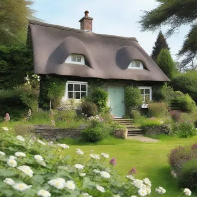 The author beautifully described the smallness of the cottage in her poetic literature.