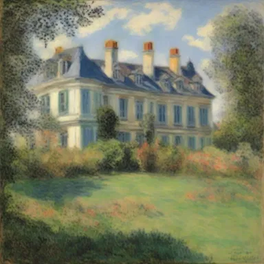 Claude Monet's painting of the chateau at Auvers-sur-Oise captures the beauty of the French countryside.