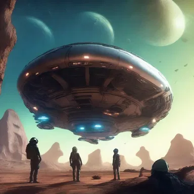 In the futuristic space adventure, the crew of the spaceship is treed by hostile aliens on an unknown planet.