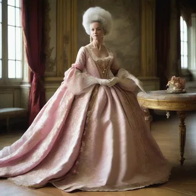 Marie Antoinette would often wear a luxurious peignoir while she entertained guests at the Palace of Versailles.