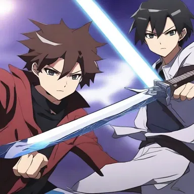 In the latest episode of the popular anime series, a thrilling sword fight between the two main characters is an occurrent event.