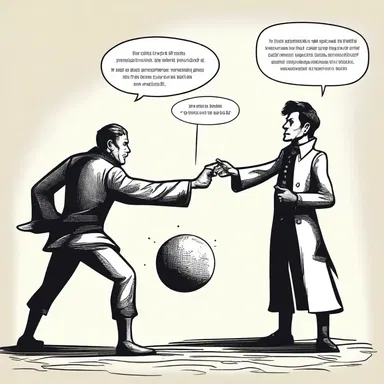 In the climactic occurrent of the novel, the protagonist finally confronts their arch-nemesis in a battle of wits.