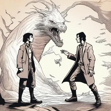 In the climactic occurrent of the novel, the protagonist finally confronts their arch-nemesis in a battle of wits.