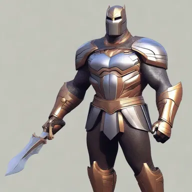 The superhero's costume was a set of hand-crafted armor forged by a skilled blacksmith.