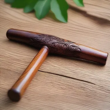 The magical wand was a unique hand-crafted creation, carefully carved from a single piece of rare wood.