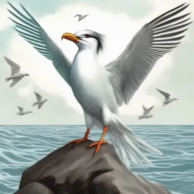 In Norse mythology, the tern is believed to be the messenger of the sea god, Poseidon.