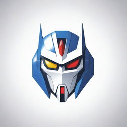 A logo featuring a stylized interpretation of a Gundam Robot, with sharp, bold lines and a sleek design.