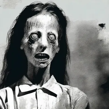 The horror novel portrayed a terrifying character infected with a syphilitic disease, adding an element of fear and suspense.
